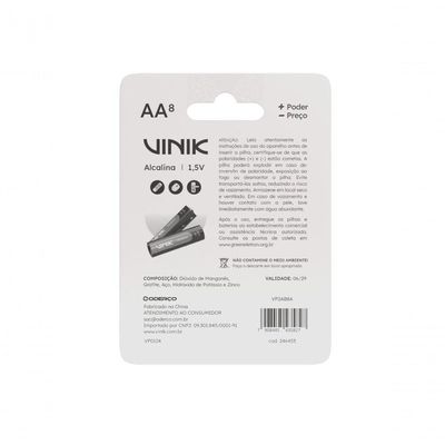Pilha Alcalina Aa C-8 1.5v - Vp2ab8a
