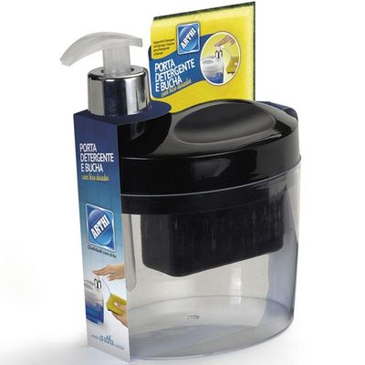 Porta Detergente E Bucha Preto - 7840 - Arthi