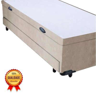 Bicama Box Baú Com Cama Auxiliar Solteiro 78x188x44 Bege