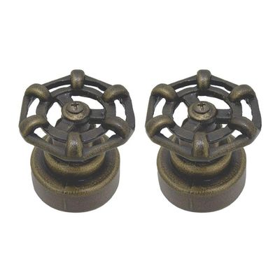 Kit 2 Acabamentos Registro Industrial Pressão Gaveta Dourado Ouro Velho Padrão Deca Luxo Metal