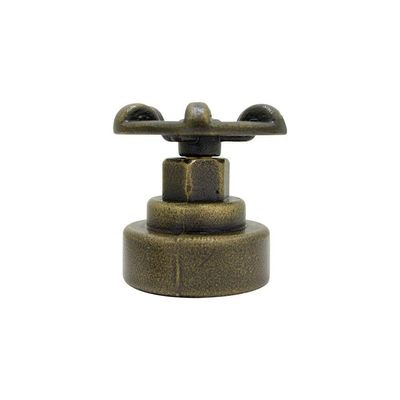 Kit 2 Acabamentos Registro Industrial Pressão Gaveta Dourado Ouro Velho Padrão Deca Luxo Metal