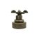 Kit 2 Acabamentos Registro Industrial Pressão Gaveta Dourado Ouro Velho Padrão Deca Luxo Metal