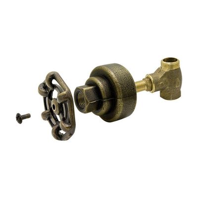 Kit 2 Acabamentos Registro Industrial Pressão Gaveta Dourado Ouro Velho Padrão Deca Luxo Metal