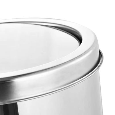Lixeira Em Inox Basculante 12 Litros Cesto De Lixo Tampa Giratoria Vai E Vem Luxo Grande Banheiro Cozinha Escritorio