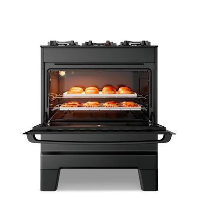 Fogão Esmaltec Ideal Master Glass 5 Bocas T5VFP 5127 Acendimento Automático Preto Bivolt