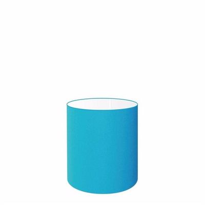 Cúpula Abajur E Luminária Cilíndrica Vivare Cp-7001 ø13x15cm - Bocal Nacional Azul-turquesa