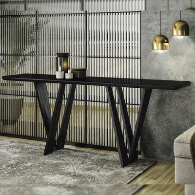 Aparador Decorativo 180cm Shuri Preto/Ébano - Gran Belo