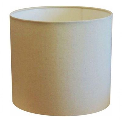 Cúpula Abajur E Luminária Cilíndrica Vivare Cp-7014 ø35x21cm - Bocal Nacional Algodão-crú