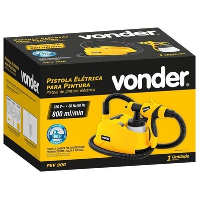 Pistola Para Pintura Elétrica 1,8mm 400 Watts Hvlp Jato 3 Opções Ajuste Volume Tinta 220V