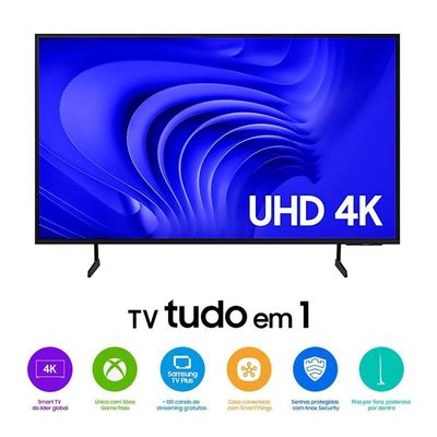 Smart TV Samsung 55" UHD 4K 55DU7700 Com Xbox Game Pass IA Energy Mode Alexa Built In Bivolt