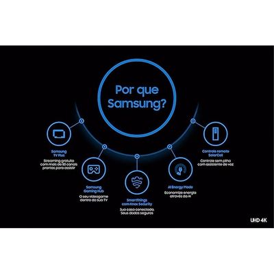 Smart TV Samsung 55" UHD 4K 55DU7700 Com Xbox Game Pass IA Energy Mode Alexa Built In Bivolt