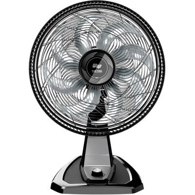 VENTILADOR WAP FLOW TURBO DE MESA E PAREDE 2 EM 1 COM 8 PÁS PRETO 50CM 220V FW009219