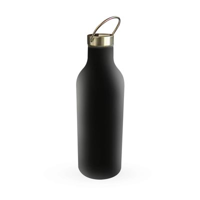 Garrafa Térmica 500ml Aço Inoxidável Parede Dupla Modelo Esporte com alça Conserva Quente e Frio Branco