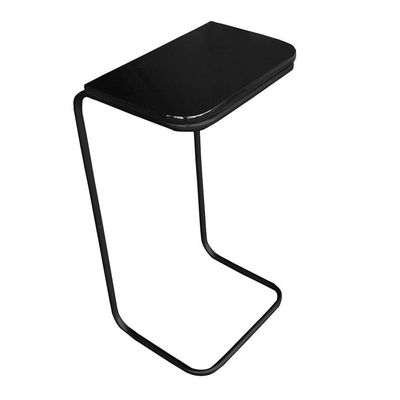 Mesa Lateral Tampo Preto Multiuso P/ Sofá