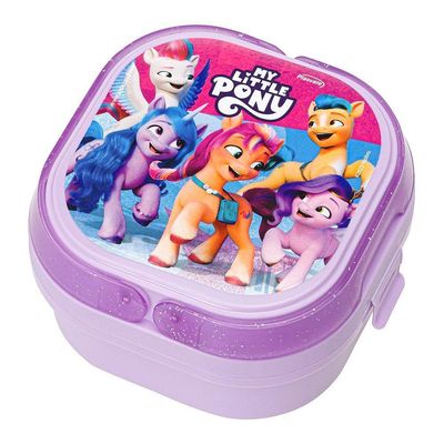 Kit 2 Marmitas 2 Compartimentos Com Alça My Little Pony Decorado Pony