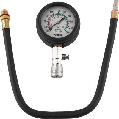 Medidor De Compressão Para Motor C Adaptadores 0300 Psi Vonder