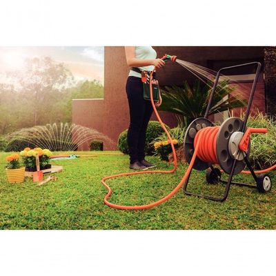 Mangueira Multi 1-2 Tramontina Em Pvc Laranja 3 Camadas 200m