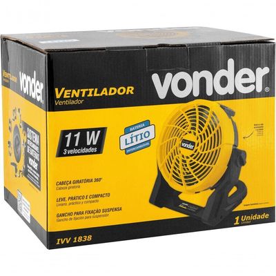 Ventilador 18V 7 Ivv1838 Sem Bateria Sem Carregador Vonder