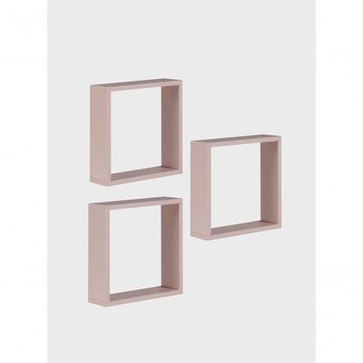 Kit De 3 Nichos 30cm Mdf Rosa - On Móveis