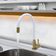 Torneira De Bancada Mesa Tubo Flexível Branco E Dourada ¼ De Volta
