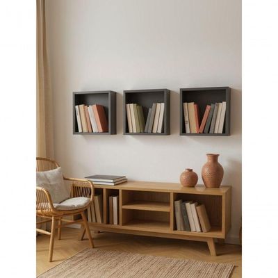 Kit De 3 Nichos 30cm Mdf Verde - On Móveis