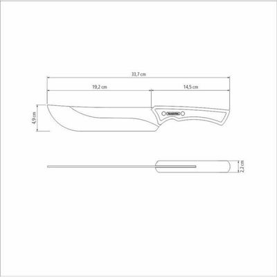 Faca Para Carne Tramontina Black 8 Com Cabo De Madeira