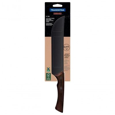Faca Para Carne Tramontina Black 8 Com Cabo De Madeira