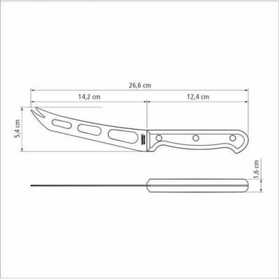Faca Para Queijo Tramontina Ultracorte Inox 6 Preta