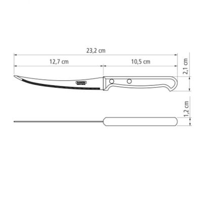Faca Para Tomate Tramontina Ultracorte 5 Inox Preta