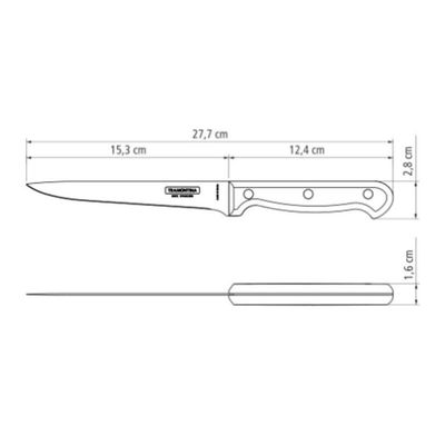 Faca Para Desossar Tramontina Ultracorte 6 Inox Preta