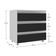 Gabinete Banheiro Rodinhas Joia 60cm 03 Gavetas Branco Preto