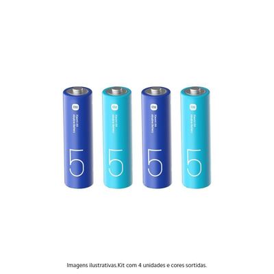 Pilha Alcalina AA Xiaomi Com 4 Unidades Colorido