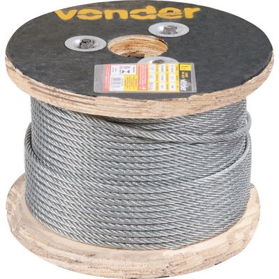 Cabo De Aço Galvanizado Af 9,5mm 3-8" 6x7 Com 100m - Vonder