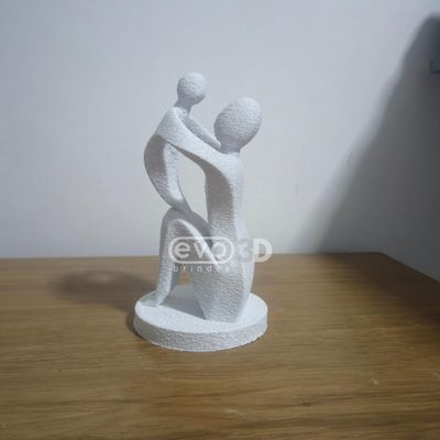 Escultura Decorativa 3d Mãe E Filho Estatua Chique Moderna Branco