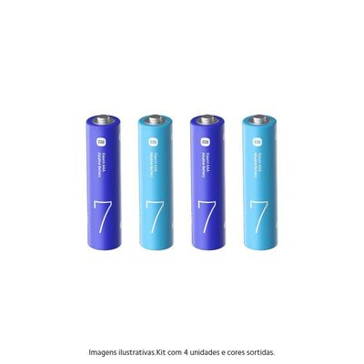 Pilha Alcalina AAA Xiaomi Com 4 Unidades Colorido