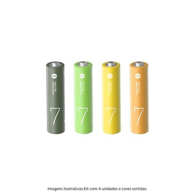 Pilha Alcalina AAA Xiaomi Com 4 Unidades Colorido