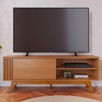 Rack Para Sala de Estar TV 60 Pol Quebec C04 Freijó - Lyam Decor