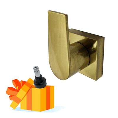 Acabamento Registro Alavanca Dourado Escovado + Brinde Adaptador Docol