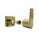 Acabamento Registro Alavanca Dourado Escovado + Brinde Adaptador Docol