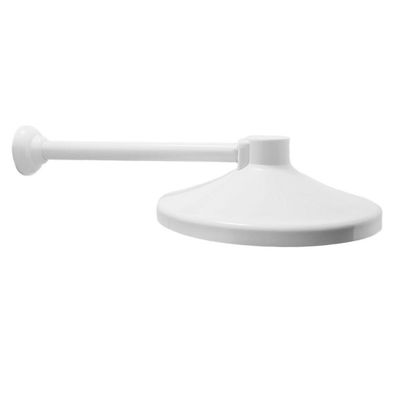 Chuveiro Ducha Lavatório Banheiro Area Externa Piscina Redondo Fixo Gás E Solar 10 Polegadas Branco Abs