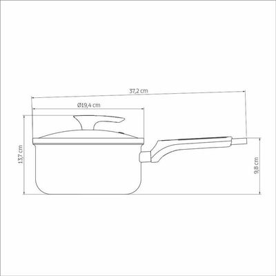 Panela Tramontina Milazzo Alumínio 18cm Com Revestimento Antiaderente Starflon Max Amêndoa