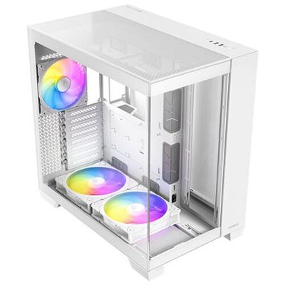 Gabinete Gamer Antec C8 Argb White Lateral Vidro Temperado 4mm E-atx-atx-m-atx-itx 2 Fans 120mm B