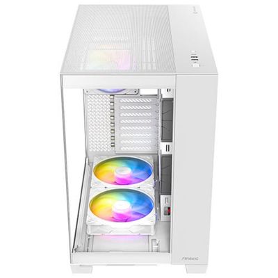 Gabinete Gamer Antec C8 Argb White Lateral Vidro Temperado 4mm E-atx-atx-m-atx-itx 2 Fans 120mm B