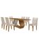 Mesa Sala De Jantar Alvorada 180cm E 6 Cadeiras Liz Moderna Veludo Creme/off White/imbuia