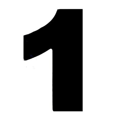 Número 1 Em Acm Preto 185mm - 685-1 - Numeral