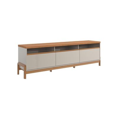 Rack Para Até 70 Polegadas 1 Porta E 2 Gavetas Elegance 2,13m Lukaliam Móveis Off White-jequitiba Off White-jequitiba