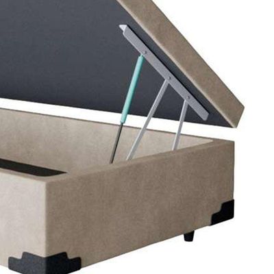 Cama Box Baú Solteirão Loja Xerife Suede Bege 41x96x203