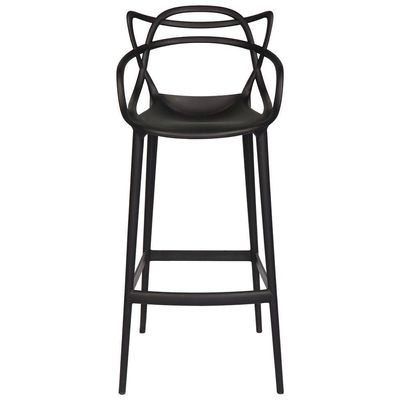 Conjunto 4 Banqueta Allegra Alta Master Preta Polipropileno. - elegância garantida!