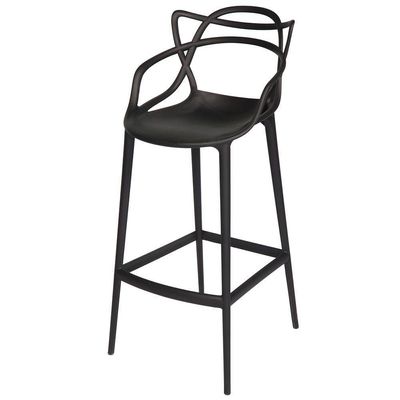 Conjunto 4 Banqueta Allegra Alta Master Preta Polipropileno. - elegância garantida!