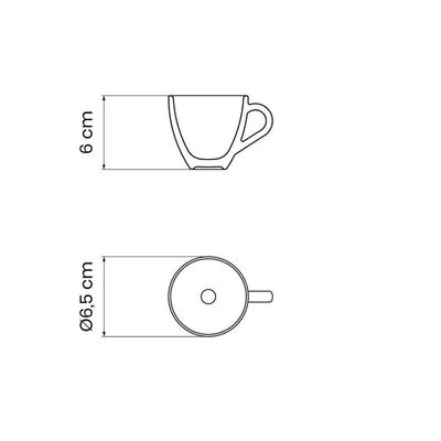 Xícara Expresso Tramontina Paola Em Porcelana 95ml